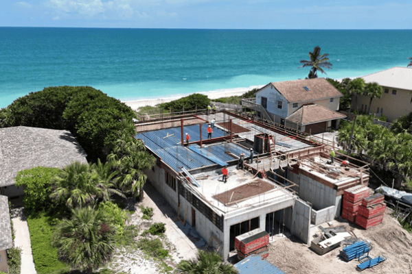 Epicore Custom home deck shoring in Melbourne Beach FL